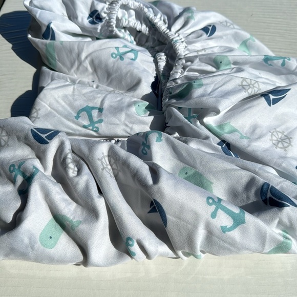 Nautical Adventure Blue crib mattress fitted sheet - Picture 2 of 2